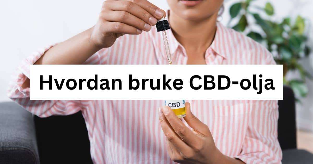 Hvordan bruke CBD-olja